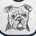 thumbnail image 4 of Inktastic English Bulldog Sketch Portrait Boys or Girls Baby Bib, 4 of 4