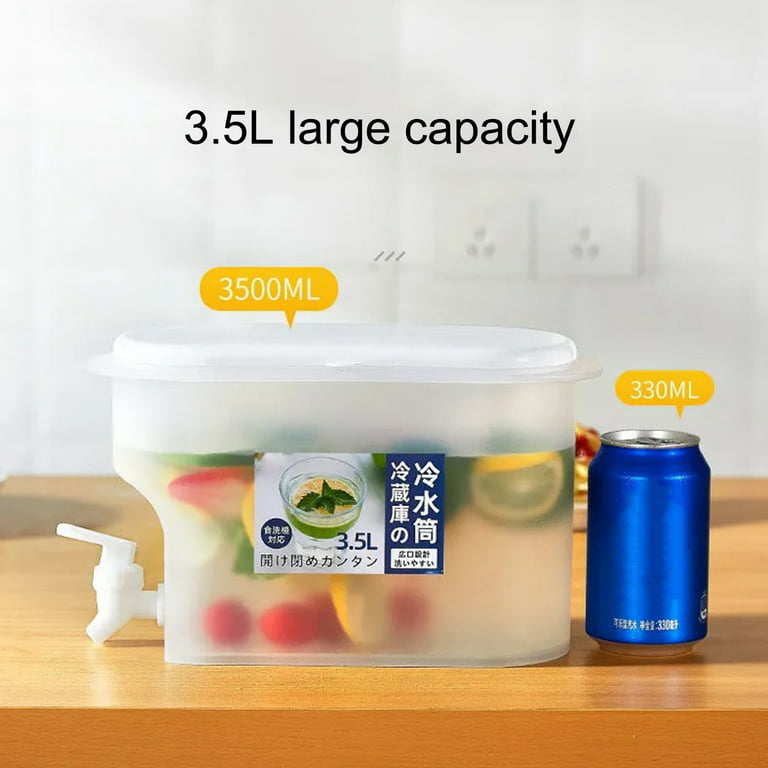 Hapeisy Plastic Drink Dispenser, Beverage Dispenser With Spigot, 1  Gallon/3.5L Iced Juice Lemonade Dispenser For Party Daily Use, Milk  Dispenser For