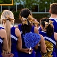 thumbnail image 2 of SHAR Cheerleader Pompoms Set - 14 Metallic Foil Hand Flowers - Perfect for Cheering Ball Dance, 2 of 5