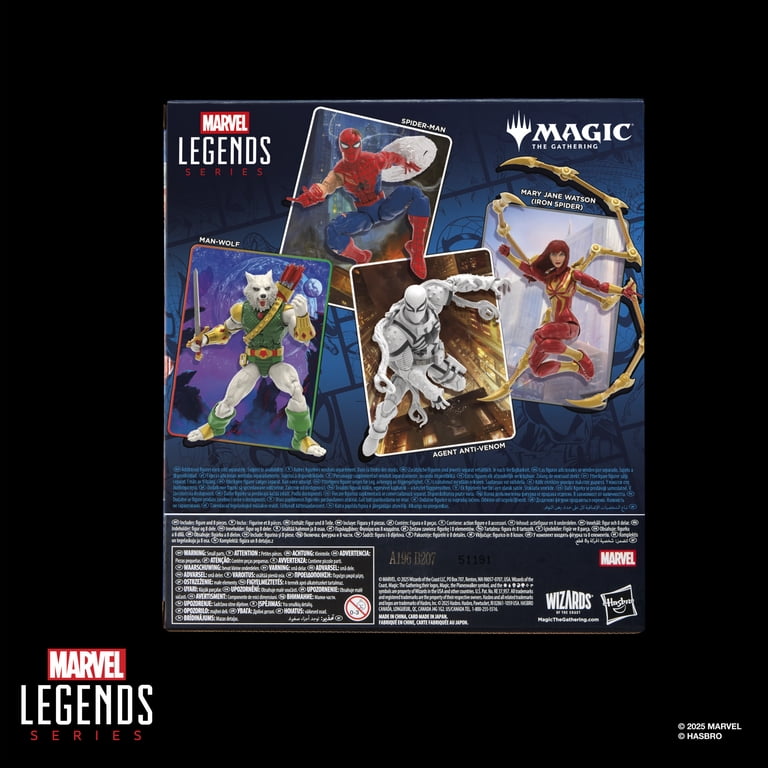 marvel legends mtg cards Man-Wolf Action Figure & Card including an interchangeable unmasked head New Marvel Legends Spider-man action
