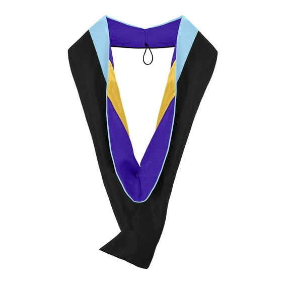 Endea Graduation Masters Hood For Education, Counseling  Guidance, Arts in Education - Light Blue/Purple/Gold