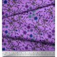 thumbnail image 3 of Soimoi Moss Georgette Fabric Leaves & Floral Artistic Print Fabric by Yard 42 Inch Wide, 3 of 3