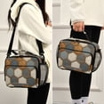 thumbnail image 5 of Football Liked Hexagonal Tile Insulated Lunch Bag Portable Cooler Bag Mommy Bag Large Capacity 6L, 5 of 9