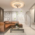 thumbnail image 3 of Round Ceiling Fan Light LED Dimmable Bedroom Home Chandelier + Remote Control Lamp, 3 of 12