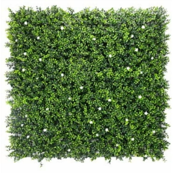 White Flowering Artificial Boxwood Wall 40" x 40" 11SQ FT Commercial Grade UV Resistant