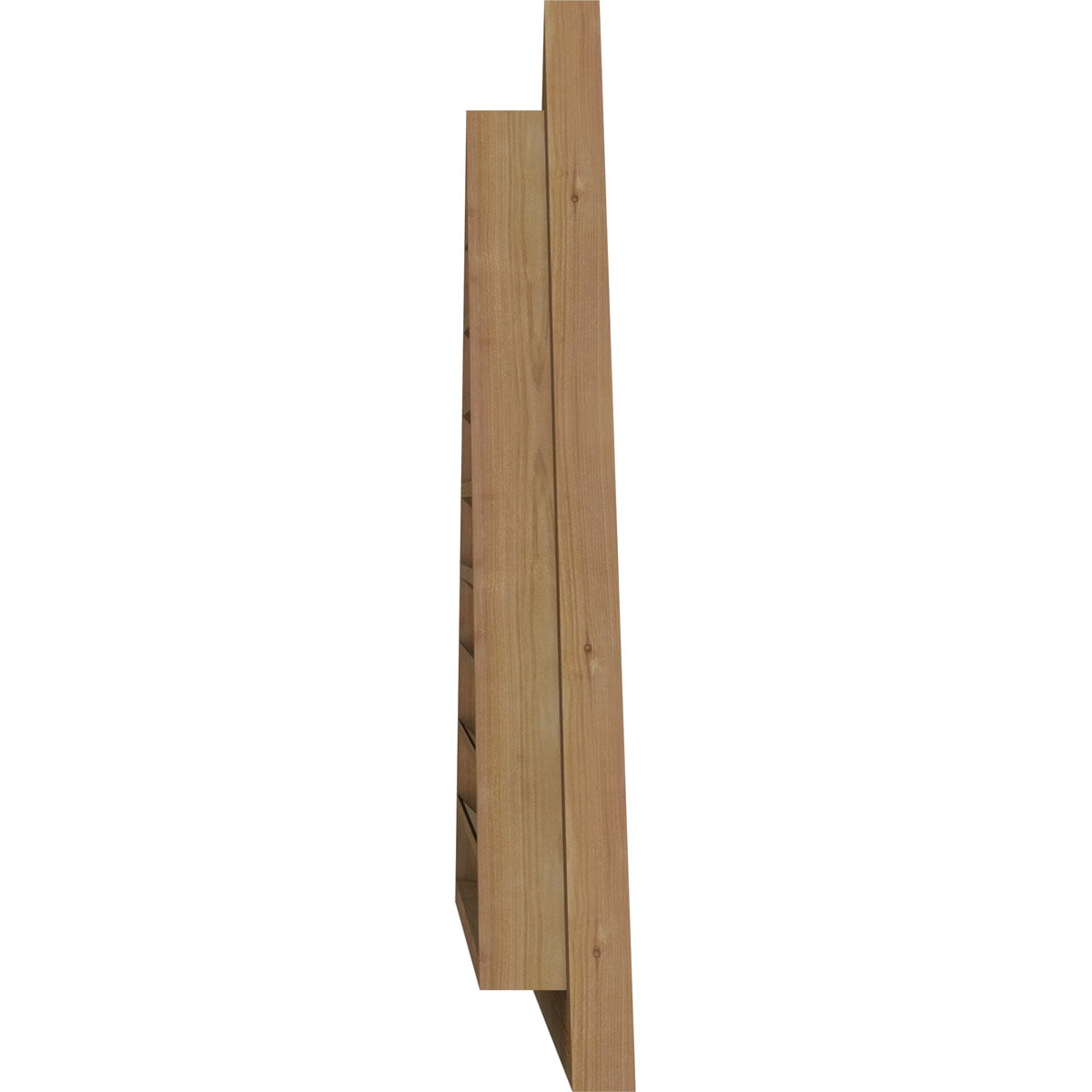 72"W x 30"H Triangle Gable Vent (85 3/4"W x 35 3/4"H Frame Size) 10/12 Pitch: Unfinished, Functional, Rough Sawn Western Red Cedar Gable Vent w/ Brick Mould Face Frame