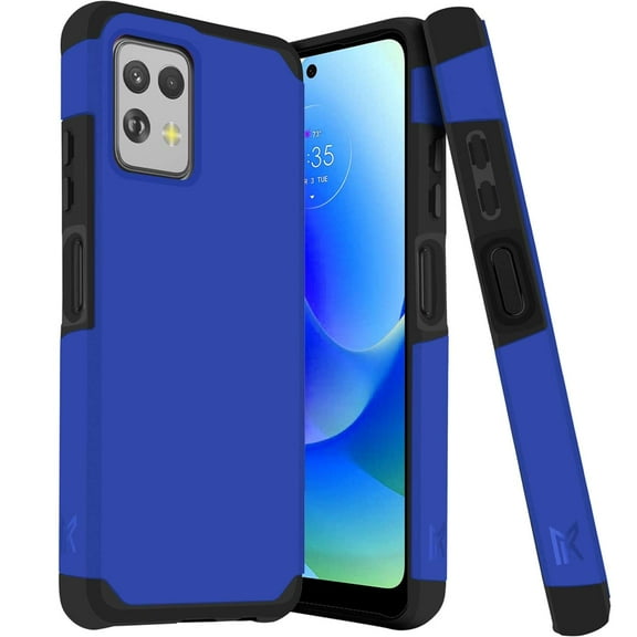 BD Dual Layer Cover Designed for Moto G Power 5G 2023 Phone Case [Shockproof Tough Protector] [Magnetic Mount Friendly] Case for Moto G Power 5G 2023 Case and LED Flashlight - Cobalt Blue