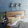 thumbnail image 2 of Claxy Plug in Wooden Wall Sconce with Mason Jar Clear Glass Shade Set of 2, 2 of 12