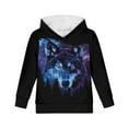 thumbnail image 6 of DISNIMO Galaxy Wolf Hoodie for Kids 8-10 Boys Hoodies Pullover Graphic Sweatshirts Girls Streetwear Hoodies with Pockets for Girls Hoodie Soft Fall Hoodie Boys Casual Hoodie, 6 of 7