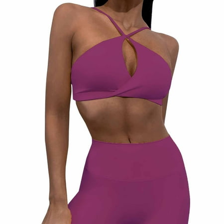 

MINZON Women s Bra Pleated Elastic Running Fitness Yoga Clothing Yoga Camisole