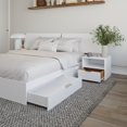 thumbnail image 4 of Nexera Oslo 4-Piece Dual Storage Bedroom Set, White, Queen, 4 of 6