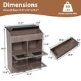 thumbnail image 2 of JOIVI Large Potato Storage Wood Bin, Wooden Bread Storage Bins with Removable Drawer & 4 Doors, 31'' Onion Organizer with Grocery Section, Vegetable Organization Cabinet for Kitchen, Gray Oak, 2 of 8