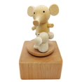 thumbnail image 4 of Lilyxin Lindo Pequeño Elefante Mini Caja De Música Dibujos Animados Animales Caja De Música Mecánica De Madera La Caja De Música Regalo Que Canta Castillo En El Cielo El Mejor Regalo para Niños Niñas, 4 of 5