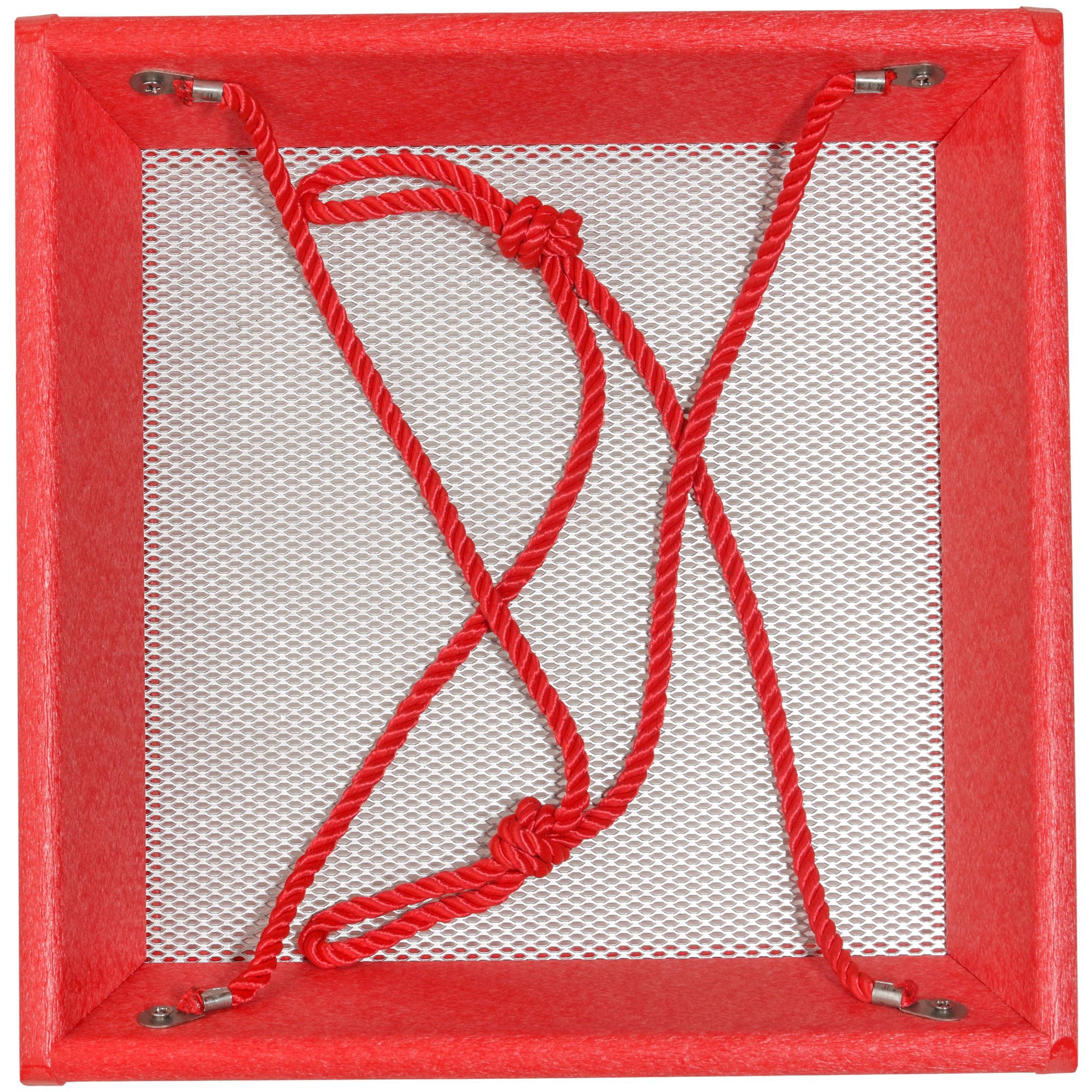 Birds Choice 11.25" Color Pop Collection Recycled Plastic Hanging Tray Bird Feeder, Red