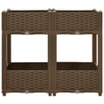 thumbnail image 4 of Cama de jardín elevada VidaXL rectangular con 2 estantes, color marrón, 4 of 7