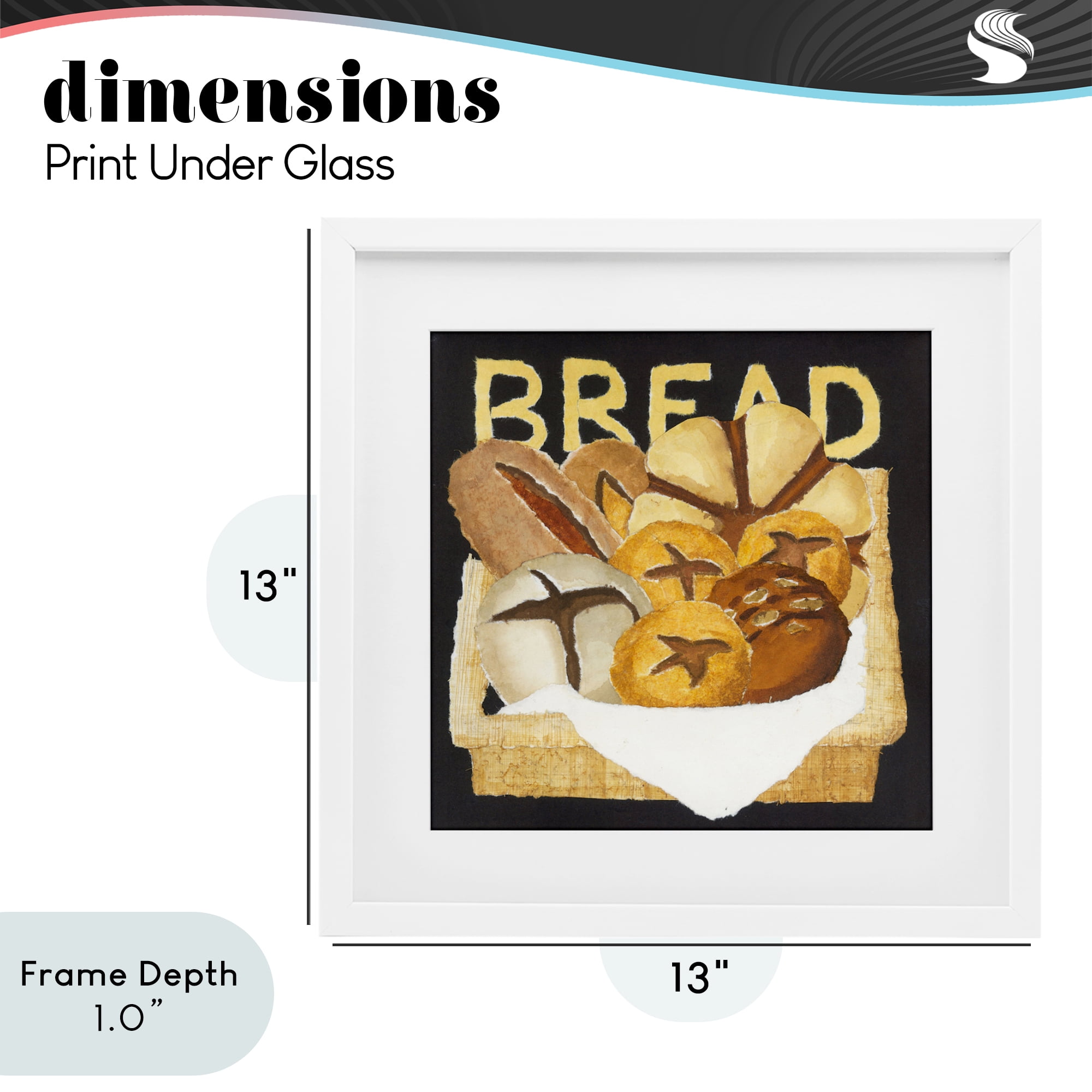 Stupell Industries Bread Assorted Box White Framed Print Under Glass, design by Nancy Overton