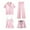 Pink, variant on Pajamas for Women Set Suspender Homewear Set Fashion Sling Pajamas Thin Four Piece Set Skin-Friendly Good Air Permeability Strong Water Absorption