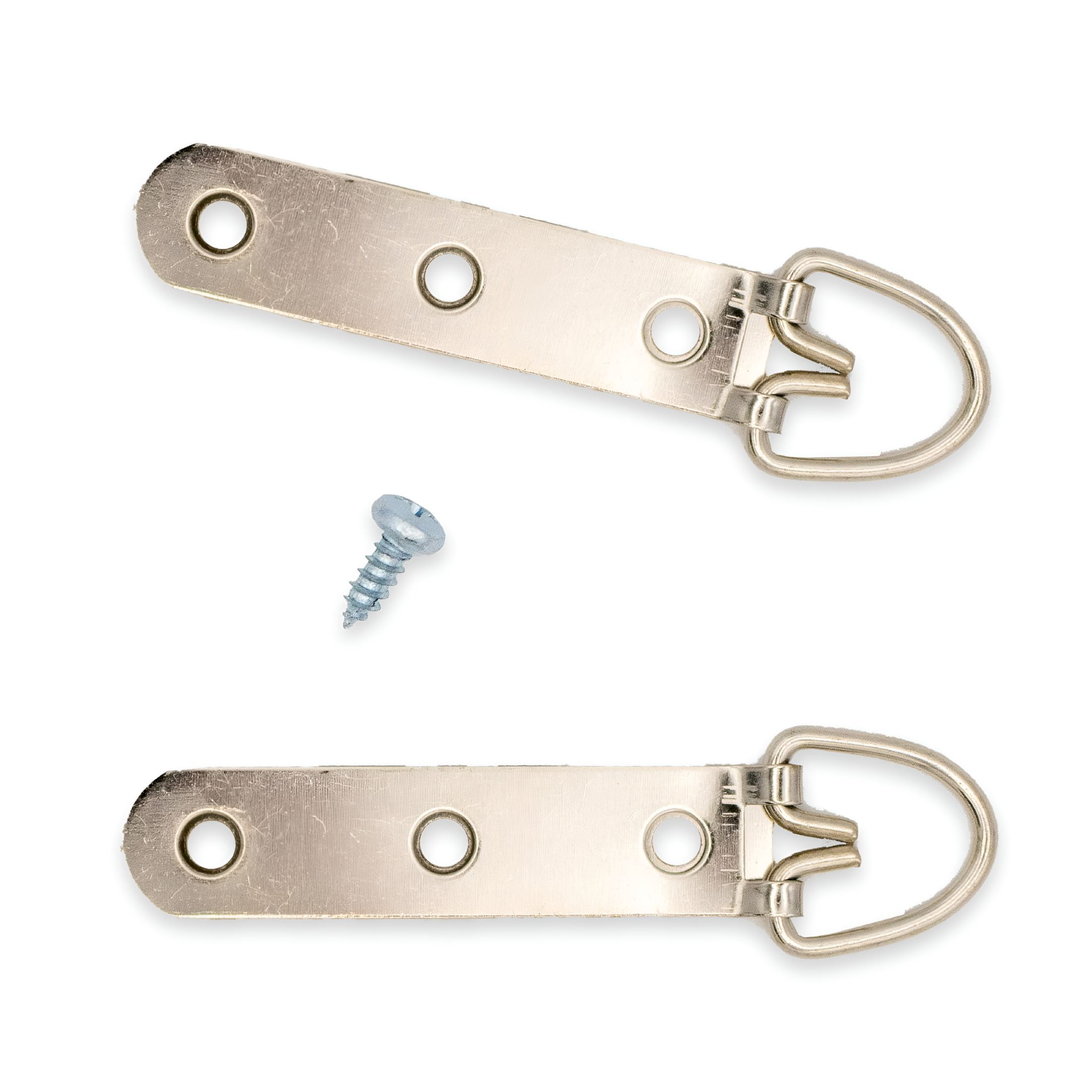 H&S 80-Piece D Ring Picture Hangers - Stainless Steel Frame Hooks With Screws For Hard Walls, Canvas & Photos