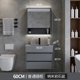 thumbnail image 1 of Light Luxury Nano Rock Integrated Basin Microcrystalline Stone Bathroom Cabinet Modern Minimalist Bathroom Sink Washing YX50BC My Lux Decor Round, 1 of 44