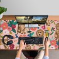 thumbnail image 4 of Long Mouse Pads for Desk,Dogs with Flowers Desk Mats on Top Of Desks, Desk Mouse Pad Extra Large with 3mm Non-Slip Base and Stitched Edge for Gaming,Office,Work,Home 47.3"x23.6", 4 of 6