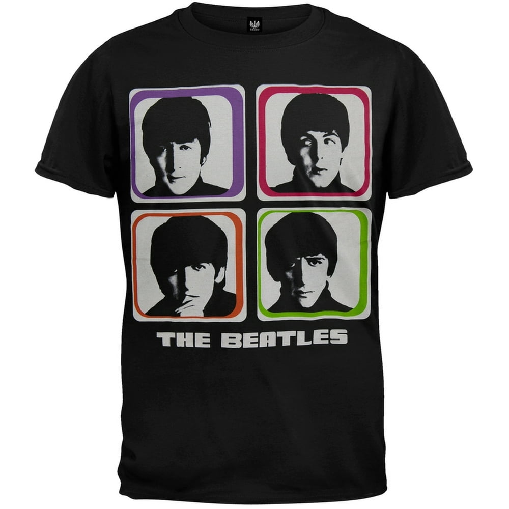 The Beatles - The Beatles - Four Colored Squares T-Shirt - Walmart.com ...