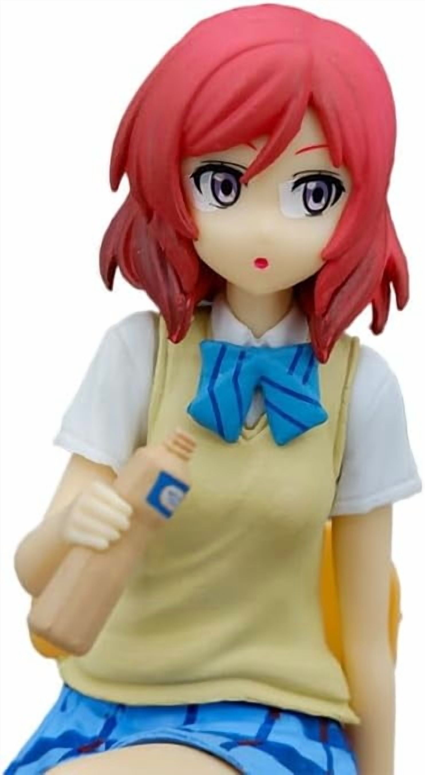 Newly Minami Kotori Figure Nishikino Maki Figure Sitting Blue Skirt Figurine 18cm/7.1inch Handmade PVC Anime Cartoon Model Statue Collectible Craft Gift (Nishikino Maki)