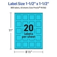 thumbnail image 6 of Avery Printable Square Labels, Bright Blue, 1.5" x 1.5", 800ct, 6 of 11
