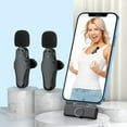 thumbnail image 3 of K10 Micrófono de solapa inalámbrico Clip-on Mic Plug & Play Tipo-C para Phone Pad PC con ca Abanopi Micrófonos, 3 of 7
