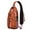 Halloween Glowing Spider, variant on Sling Backpack,Halloween Happy Halloween Icons Crossbody Bag with Water Bottle Holder,Waterproof Sling Bag for Men/Women with Chest Phone Holder for Hiking,Travel