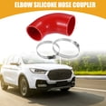 thumbnail image 2 of 1 acoplador universal de manguera de silicona con codo de 90 grados de diámetro interior de 2,48 pulgadas a diámetro interior de 2,99 pulgadas, manguera de tubería de admisión de intercooler turbo para coche, silicona roja Unique Bargains Manguera de silicona para intercooler, 2 of 8