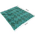 thumbnail image 4 of Teal Gold Checkerboard Checkered Pattern Blanket,Comfortable Soft Flannel Throw Blanket,All Season,Warm Lightweight Blankets for Sofa Bed Couch Living Room Chair,50"x60", 4 of 4