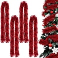thumbnail image 1 of Guirnaldas para árboles de Navidad (juego de 4), decoración de guirnaldas rojas brillantes para árboles de Navidad, vacaciones navideñas, decoraciones para interiores y exteriores Xemadio WLJ-4006, 1 of 5