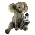 thumbnail image 1 of Cute African Elephant Porch / Garden Statue W/ Lantern by Things2Die4, 1 of 5
