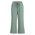 thumbnail image 2 of Ruiwill Wide Leg Uniform Pants Girls Size 7-8 Years Elastic Wasit Baggy Girl Sweatpants With Pockets School Outfits For Girls, 2 of 8
