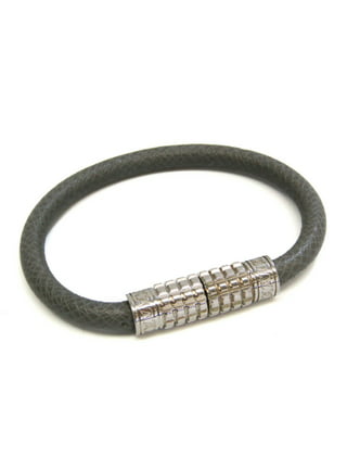 Authenticated Used Louis Vuitton Bracelet Brasley LV Space Men's Metal  Black Silver Color M67417 