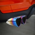 thumbnail image 4 of Heart Dual Exhaust Tip 2.5" Inlet, Adjustable Stainless Steel Y Shaped Exhaust Pipe, Modified Exhaust Tail Pipe Universal for Most Car, 4 of 5