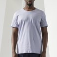 thumbnail image 3 of Sngxgn Mens Short Sleeved T-Shirt Crew Neck Straight Solid Breathable Casual Tee Tops for Men(Purple,M), 3 of 6