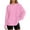 Pink, variant on Women Solid Basic Long Sleeve T Shirts Oversize Casual Crew Neck Loose Fit Pullover Tops Fall Clothes
