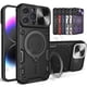 thumbnail image 2 of Funda para iPhone 14 Pro Max Plus, 13, 12, 11 Pro Max Plus, XS, XR, X, 8 Plus, cámara deslizante giratoria magnética, funda con soporte giratorio 360 Fivean unisex, 2 of 2