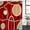 Red, variant on Polyester Fabric Black Brown Shower Curtain, White Circle Modern Minimalist Geometric Waterproof Bathtub Curtain Bathroom Decor Set with Hooks 66 x 72 Inches