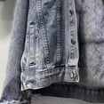thumbnail image 6 of Spring Savings Clearance Lindreshi Fall Shackets for Women Plus Size Clearance Fashion Women Short Casual Cowboy Pockets Long Sleeve Thickened Tops Jacket Coat, 6 of 6