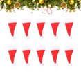 thumbnail image 2 of 10pcs Multi-purpose Mini Santa Hat Christmas Wine Bottle Covers Flannel Fabric Cap Tableware Cover, 2 of 8