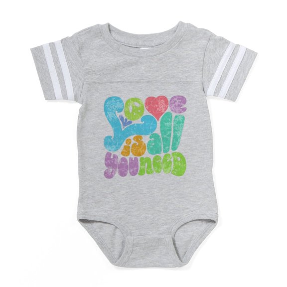 CafePress - Love Need2 T - Cute Infant Baby Football Bodysuit