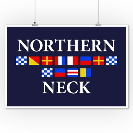 Northern Neck, Virginia - Nautical Flags - Lantern Press Artwork (9x12 Art Print, Wall Decor Travel