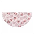 thumbnail image 4 of White and Red Glitter Snowflake Mini Burlap Christmas Tree Skirt, 4 of 4