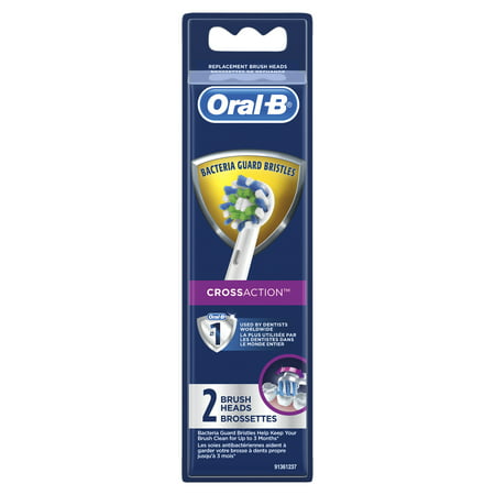 Oral-B CrossAction Electric Toothbrush Replacement Brush Heads, 2