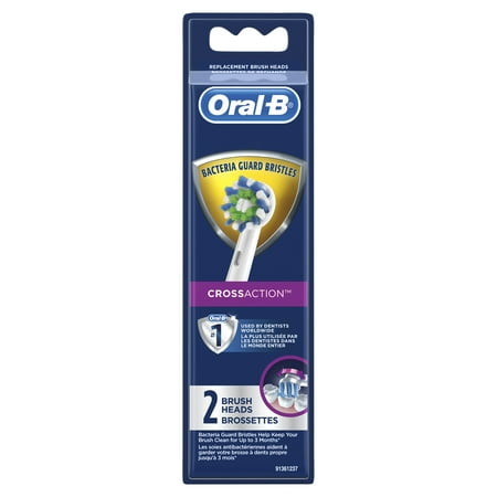 Oral-B CrossAction Electric Toothbrush Replacement Brush Heads, 2 (Best Oral B Electric Toothbrush Head)