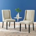 thumbnail image 2 of Modway Renew Parsons Performance Velvet Dining Side Chairs - Set of 2 in Gray, 2 of 10