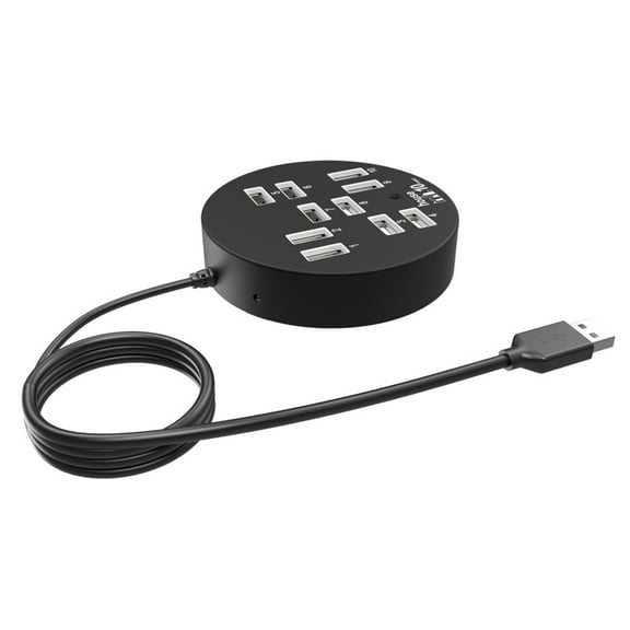 Yammee 10 Port USB 2.0 Hub Round Charging Adapter Fast Speed Data Transfer USB Docking