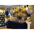 thumbnail image 4 of 8x6FT Blue Silver Glitter Backdrop Blue and Silver Ballon Photography Background Prom New Years Wedding Birthday Party Decoration Banner Photo Supplies, 4 of 10